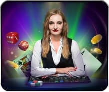 Dealer profesional paus slot di studio live roulette dengan kamera multi-sudut